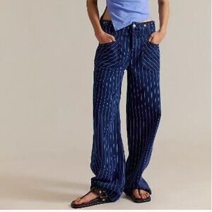 We The Free Free People Palmer Striped Jeans; Size 30; EUC